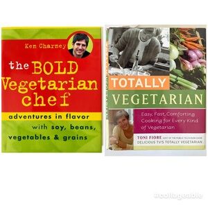 Two Books Ken Charney - The Bold Vegetarian & Toni Fiore - Totally Veget…